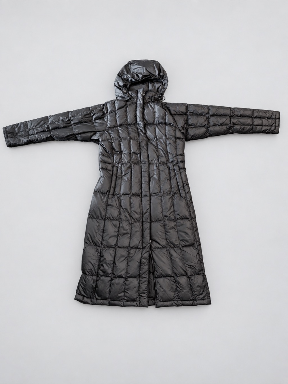 The North Face Women’s Long Black Down Puffer Coat – Medium Hooded Winter Jacket
